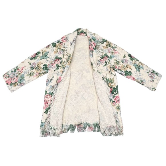 Vintage Handmade Quilt Blanket Type Coat Jacket Women Size Medium - Picture 4 of 9